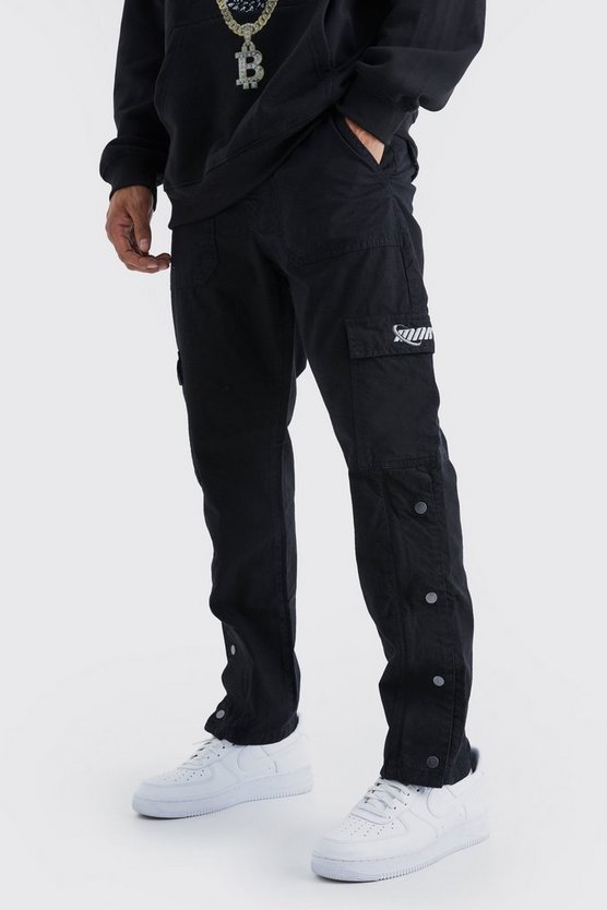 Cargo-Hose mit geradem Bein und Ripstop-Logo
