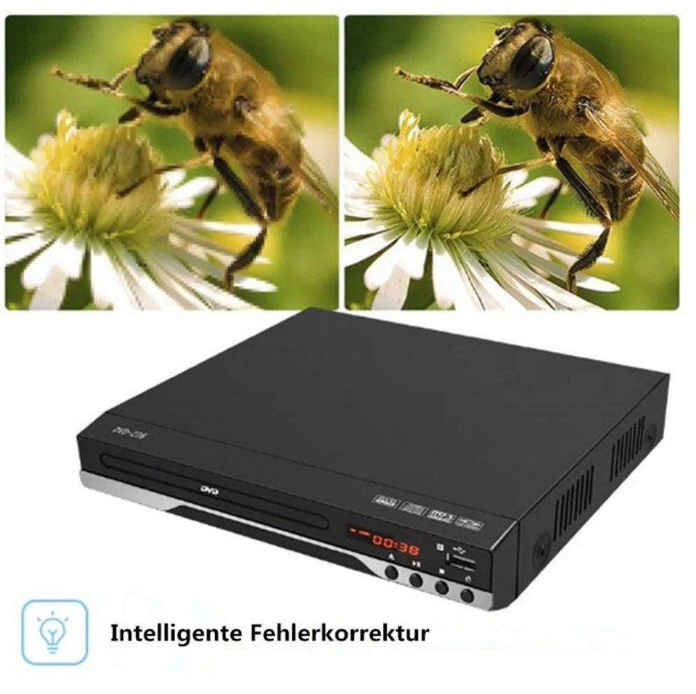 XDOVET Mini-DVD-Player HDMI,1080P HD-Kompakt-DVD-Player für Smart-TV DVD-Player (mit All Region Free,CD-DVD-Player,USB/Fernbedienung)