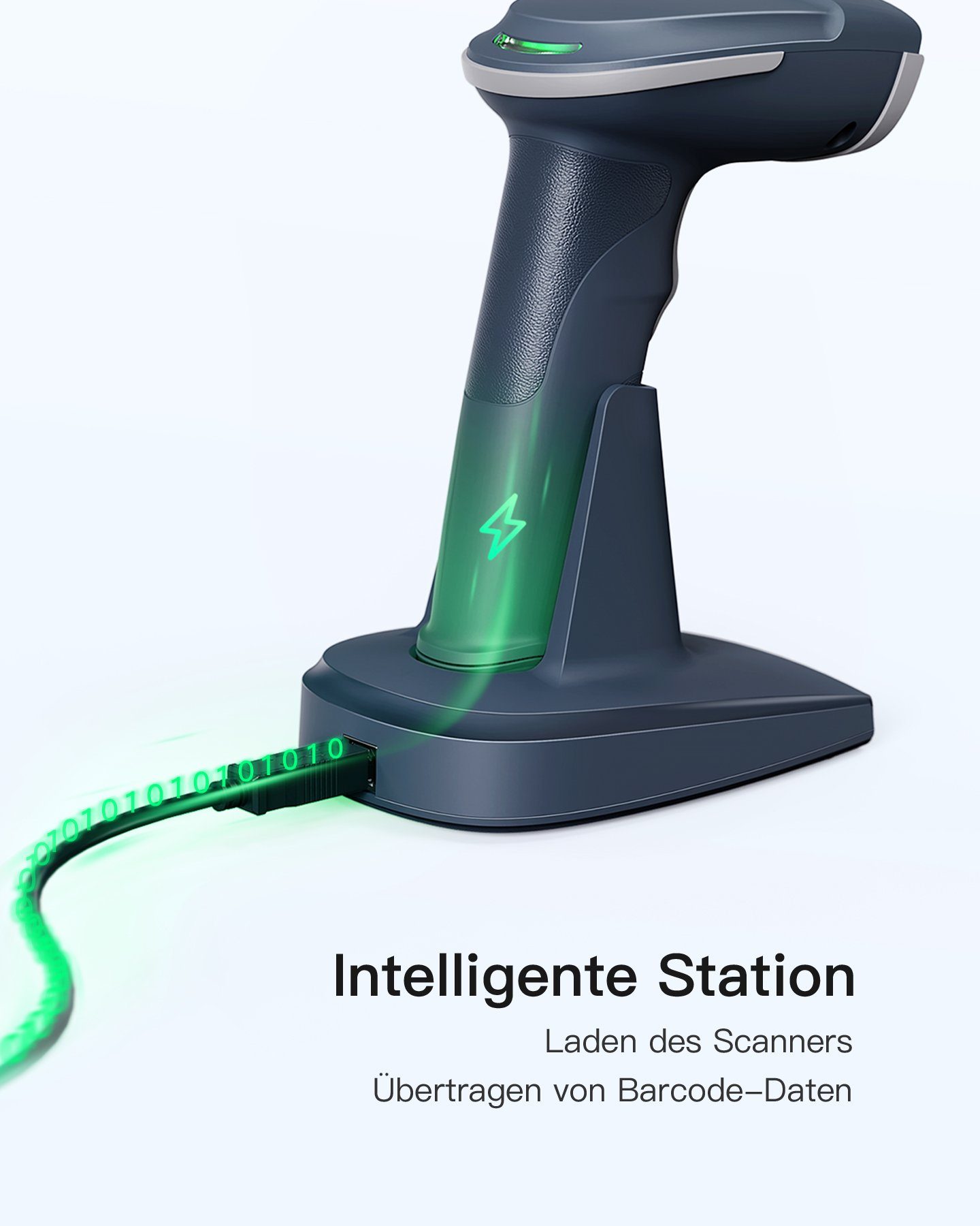 Inateck Inateck 2D Barcode Scanner, 2.4Ghz Intelligente Station Handscanner
