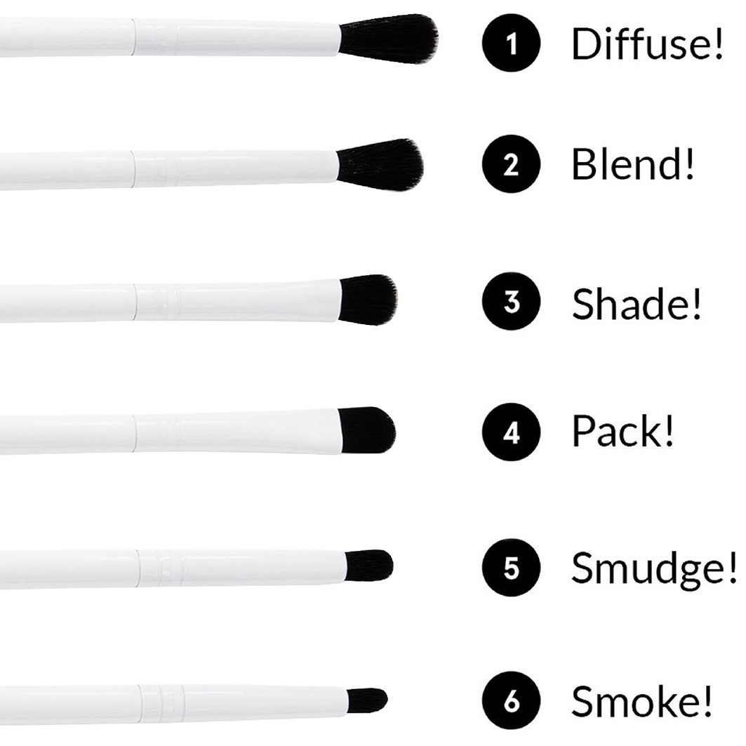 SAY IT! - 6 Piece Eye Brush Set with Bag
