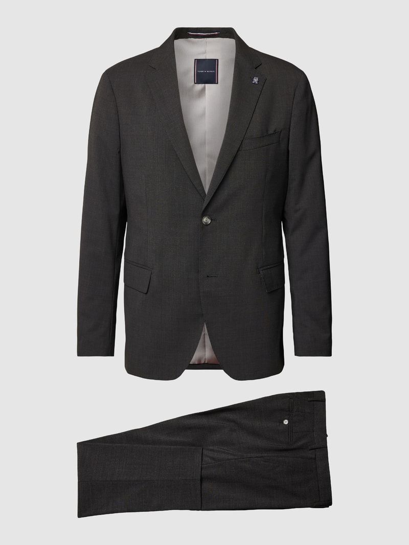 Slim Fit Anzug mit Pattentaschen in anthrazit