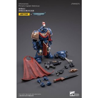 Warhammer 40k Actionfigur 1/18 Ultramarines Primaris Captain Sidonicus 12 cm