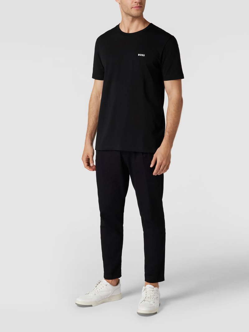 T-Shirt mit Logo-Print Modell 'Tee' in schwarz