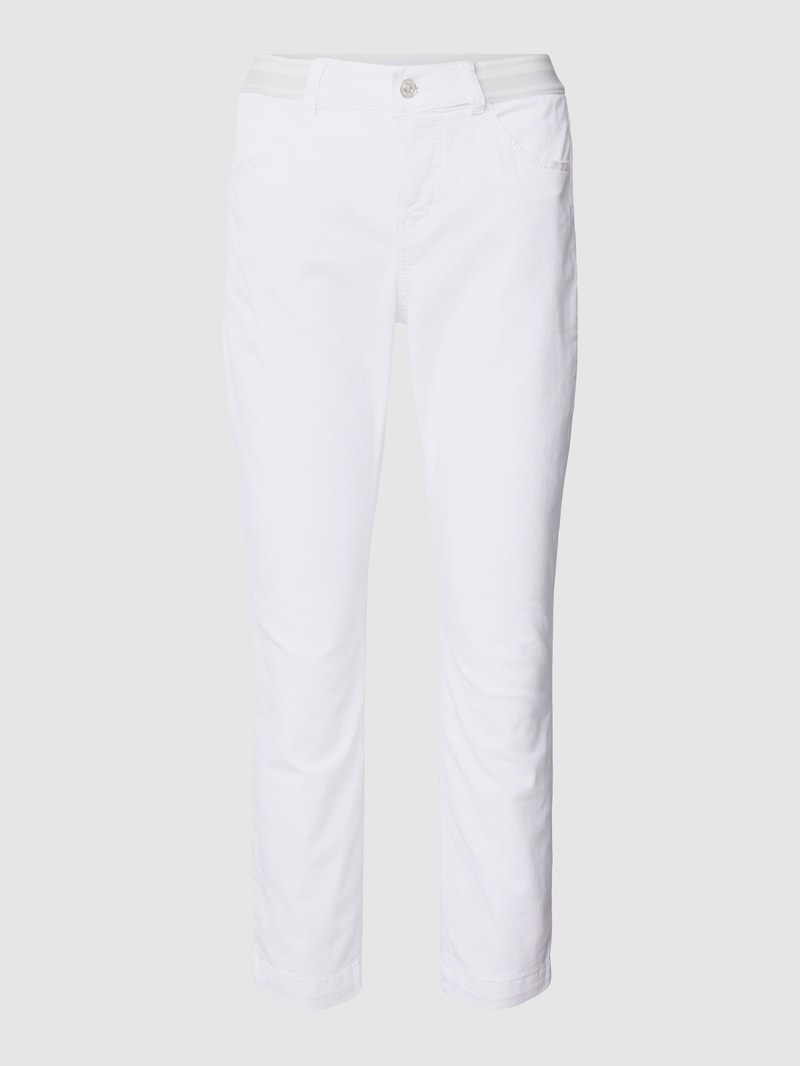 Slim Fit Jeans im 5-Pocket-Design in weiß