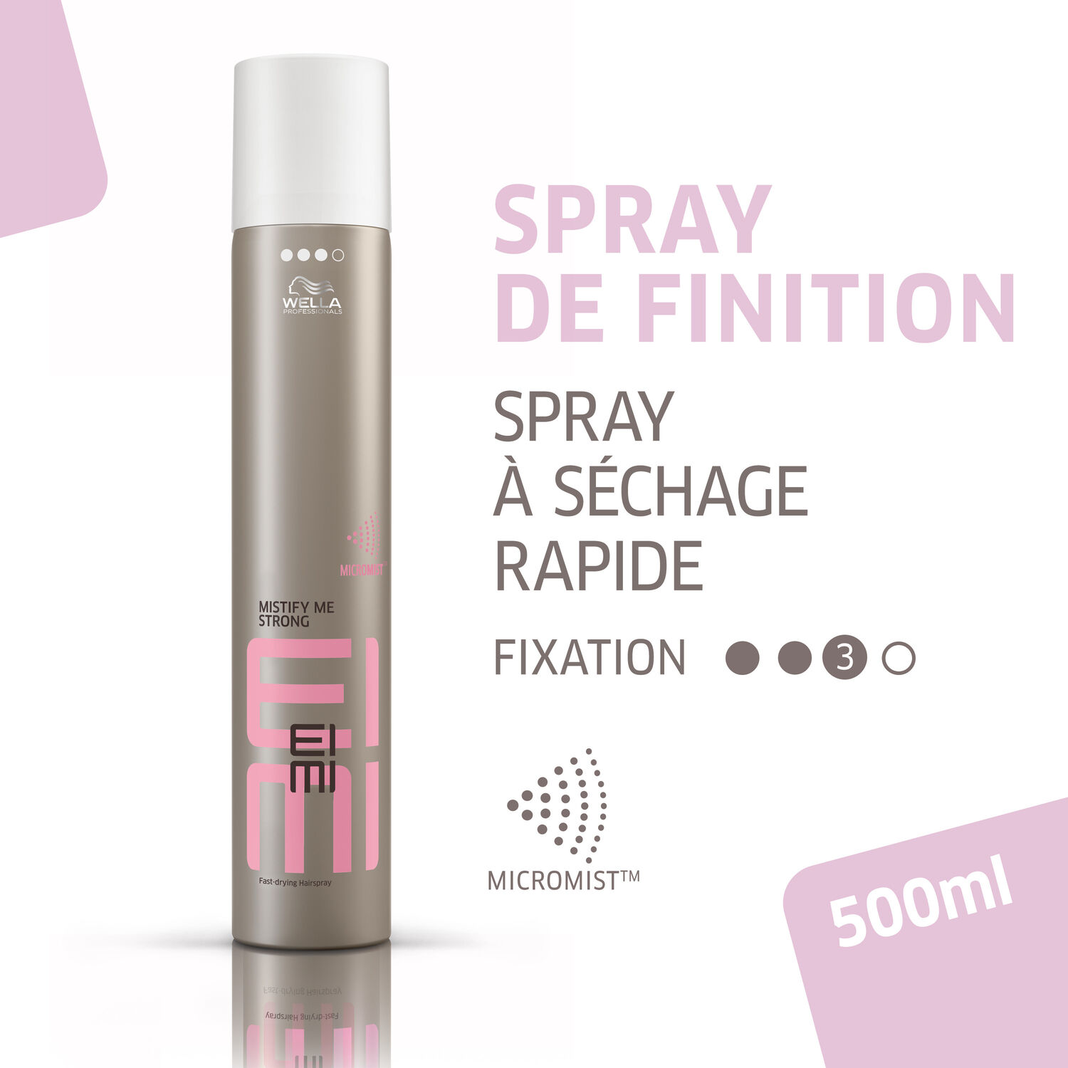 Wella Mistify Me Strong Spray Fixant Séchage Rapide 500 ml