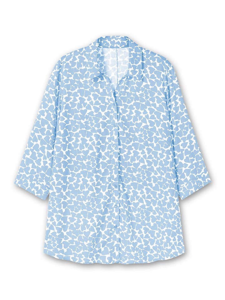sheego Bluse in blau gemustert günstig kaufen