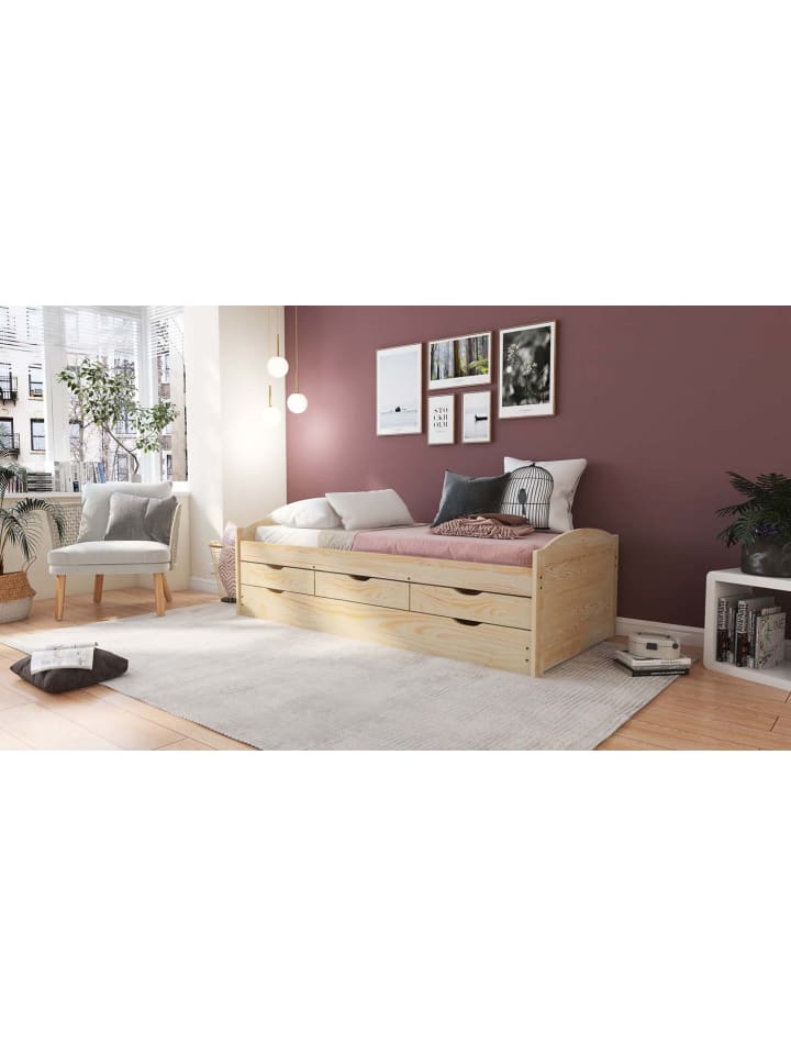 ebuy24 Bett Marinella Holz 208 x 98 cm günstig kaufen onesize