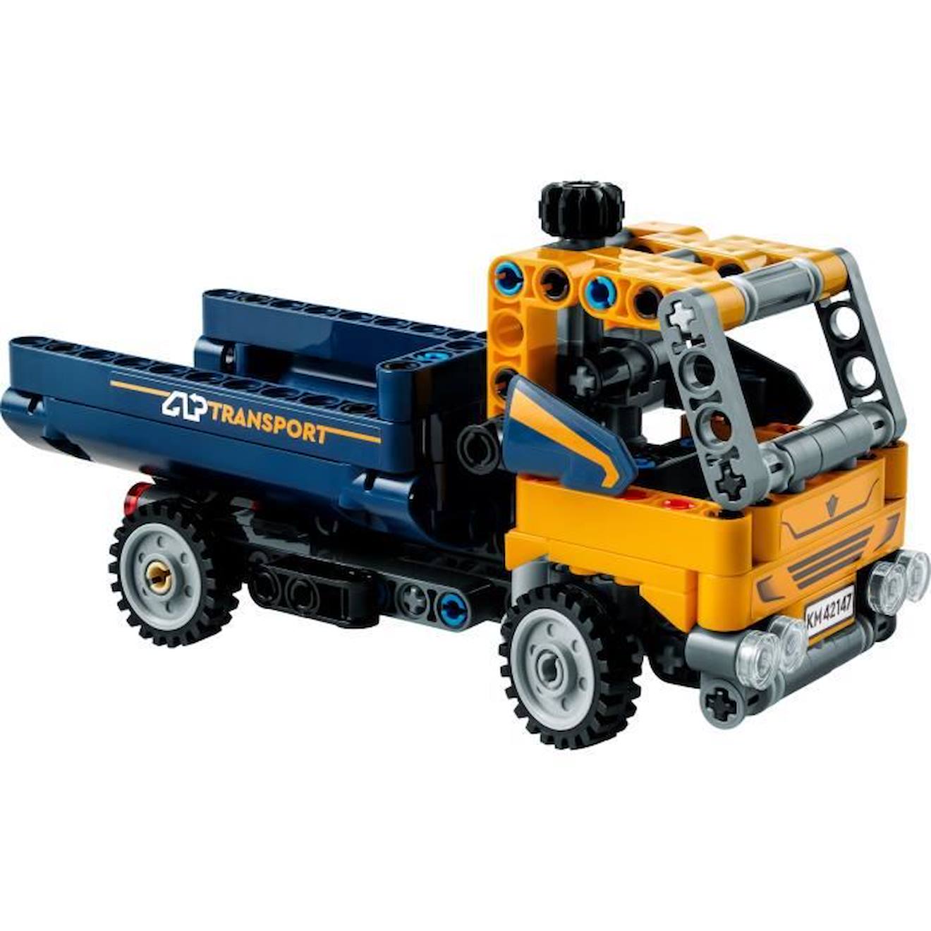 LEGO® Technic 42147 Le Camion à Benne Basculante, 2-en-1, Pelleteuse Jouet, Engin de Chantier blanc