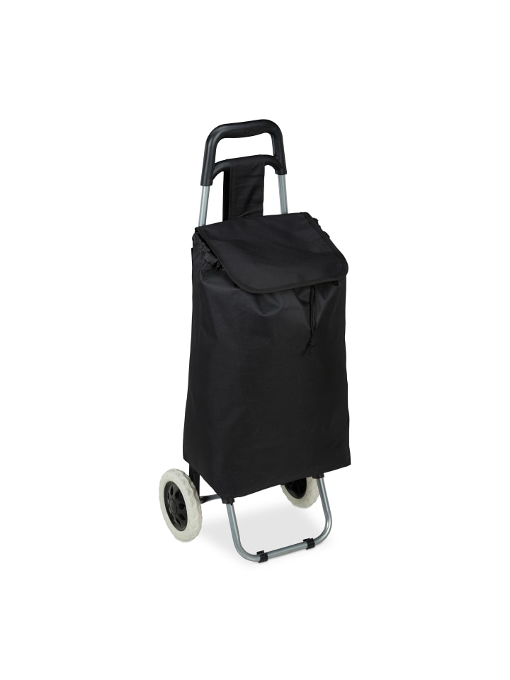 relaxdays Einkaufstrolley in Schwarz günstig kaufen onesize