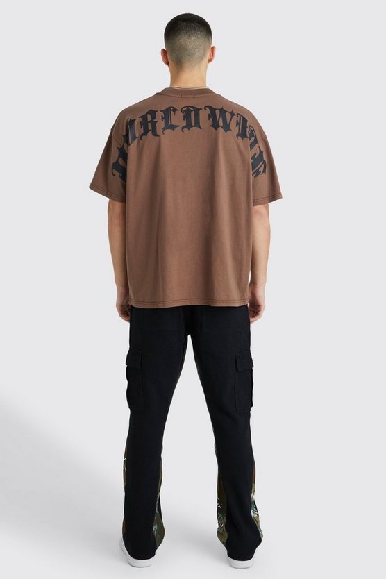 Camouflage Cargo-Hose mit geradem Bein