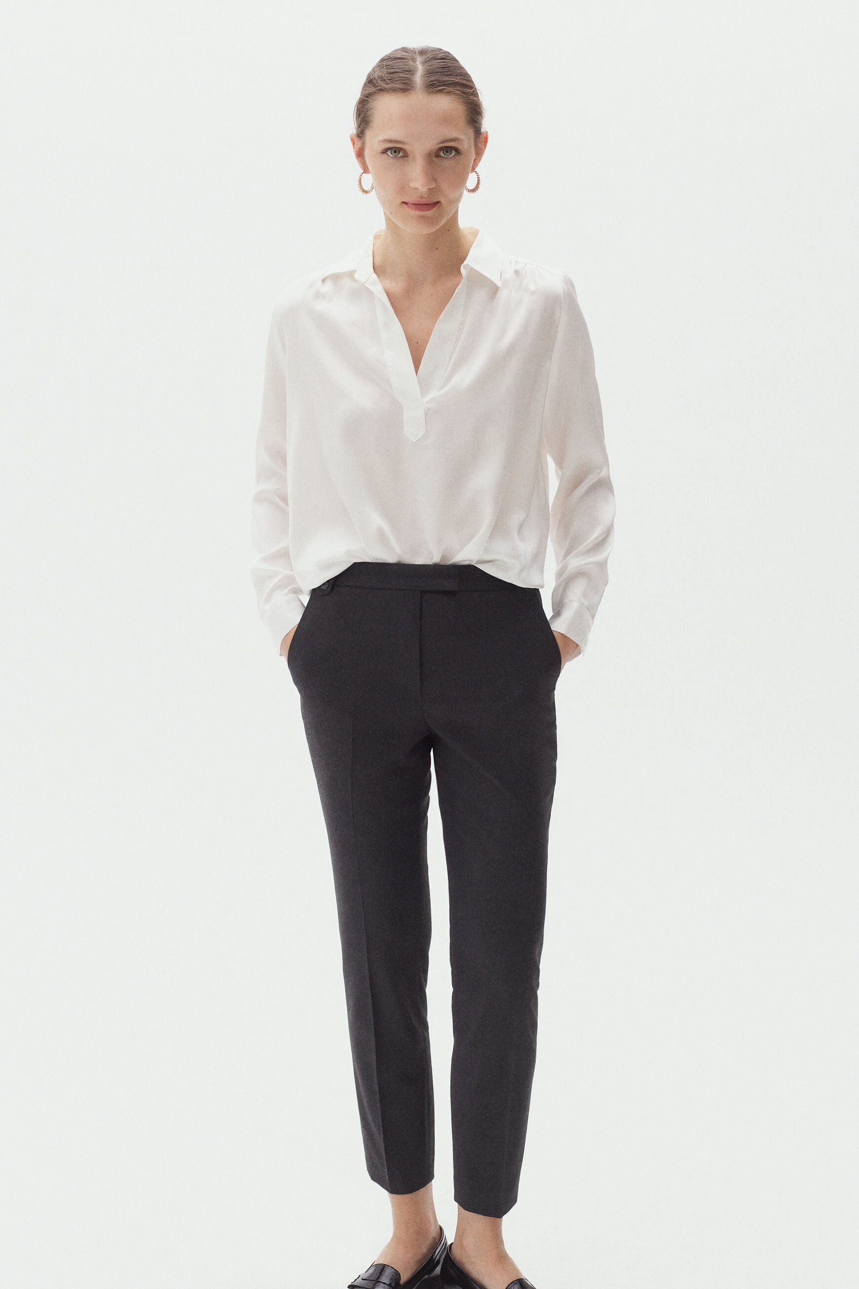 pantalon claude gris fonce femme