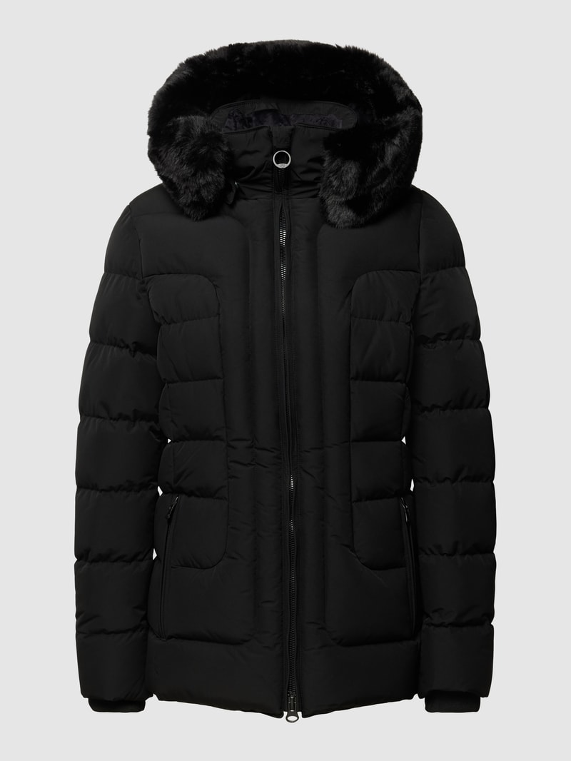 Funktionsjacke mit abnehmbarer Kapuze Modell 'Belvitesse Medium' in schwarz