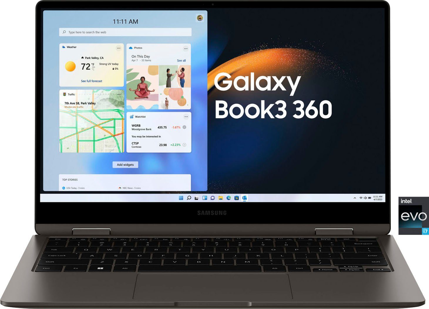 Samsung Galaxy Book3 360 Notebook (33,78 cm/13,3 Zoll, Intel Core i7 1360P, Iris Xe Graphics, 512 GB SSD)