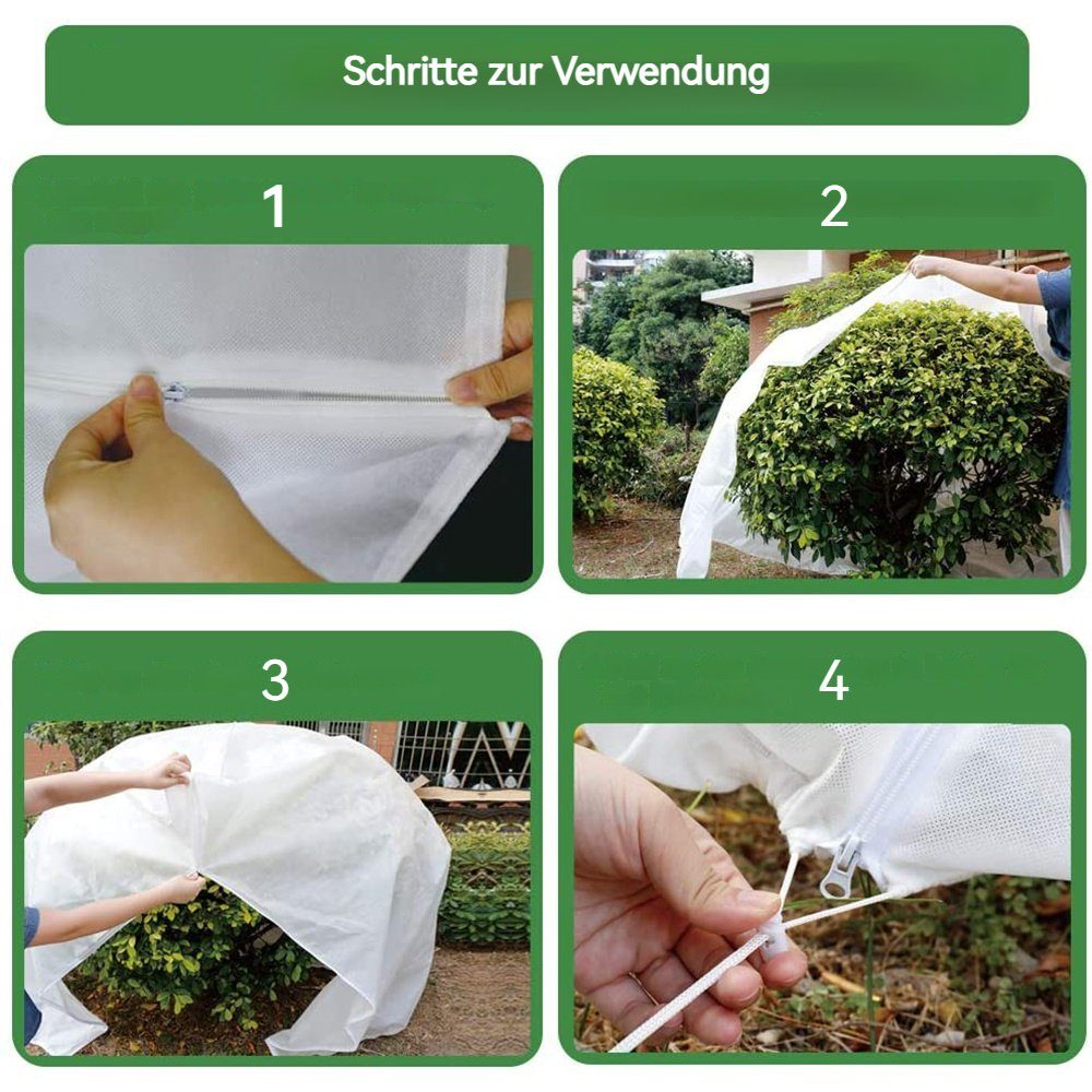 Melteine Winterschutzvlies Pflanzendecke, Baumdecke mit Reißverschluss, 120 x 180 cm (B x H), (1-St)