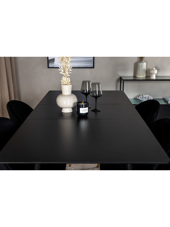 ebuy24 Essgruppe Silar 8 (5-teilig) Schwarz 90 x 120 cm günstig kaufen onesize