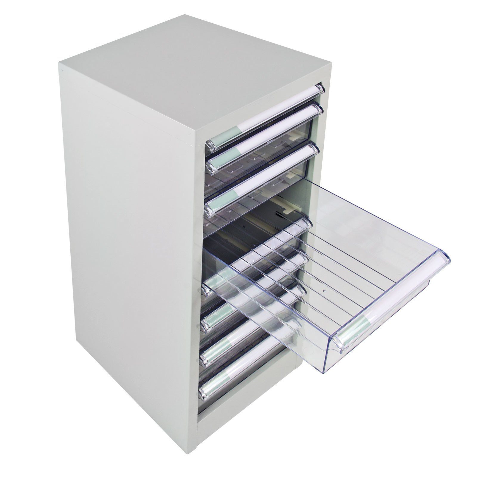 ADB Mehrzweckschrank ADB Schubladencontainer aus Metall mit 8 Schubladen 27,3 x 74 cm (B x H), pulverbeschichtet