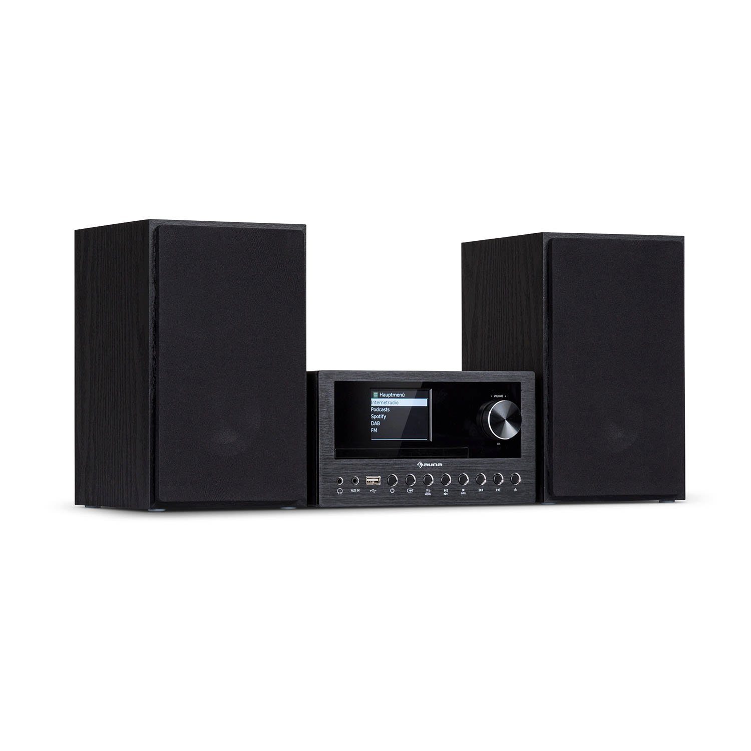 Auna Silver Star Swing Stereoanlage (Internet/DAB+/FM Radio, 30 W, Internetradio Küchenradio Digitalradio mit Bluetooth Musikanlage)