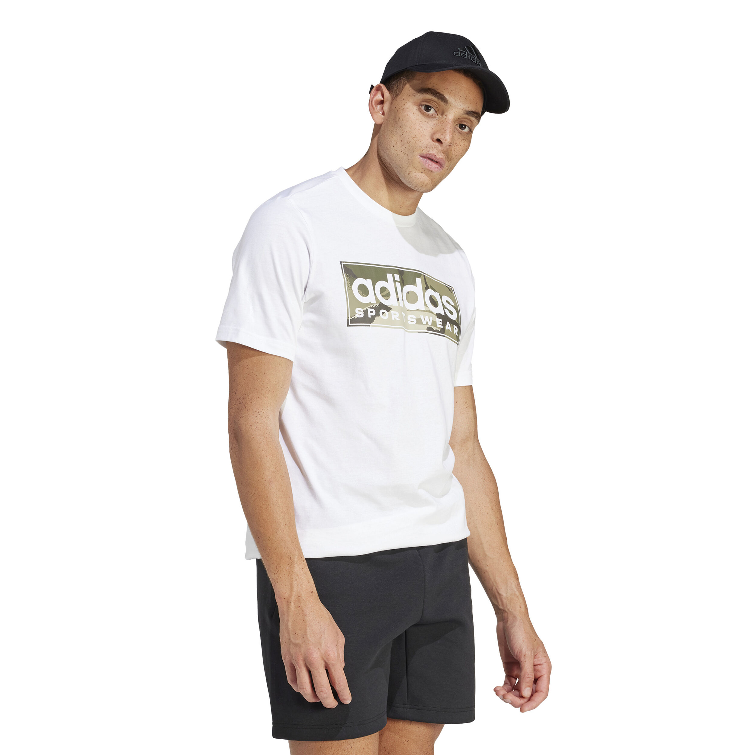 Camo Graphic 2 T-Shirt Herren - Weiß, Oliv