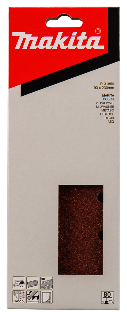 Příslušenství Makita P-31859 Brusný list 93x230mm A80