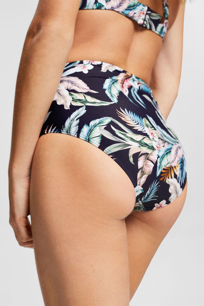 Recycelt: Highwaist-Bikini-Slip mit Print