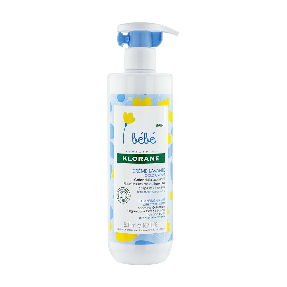 Klorane Bébé Crème lavante au Cold Cream 500 ml Crème lavante