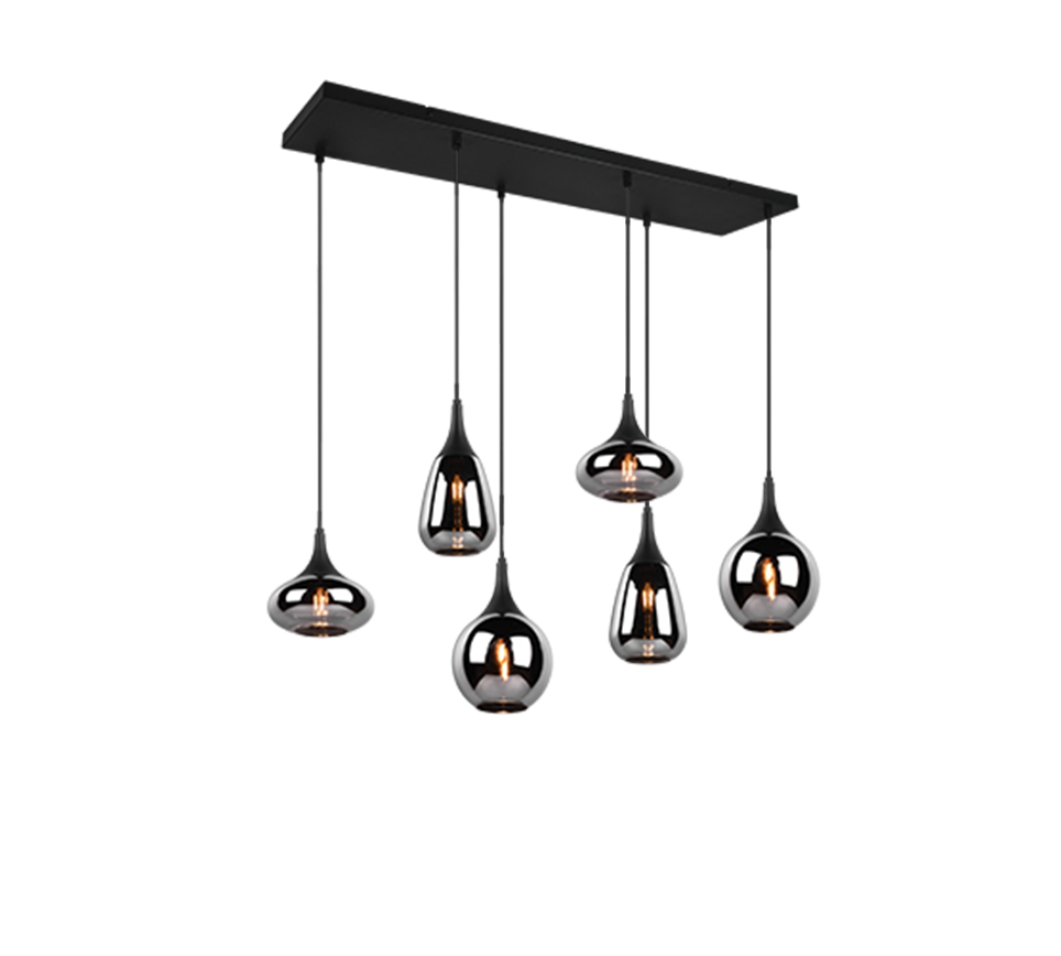 TRIO 6-flg Pendelleuchte Lumina