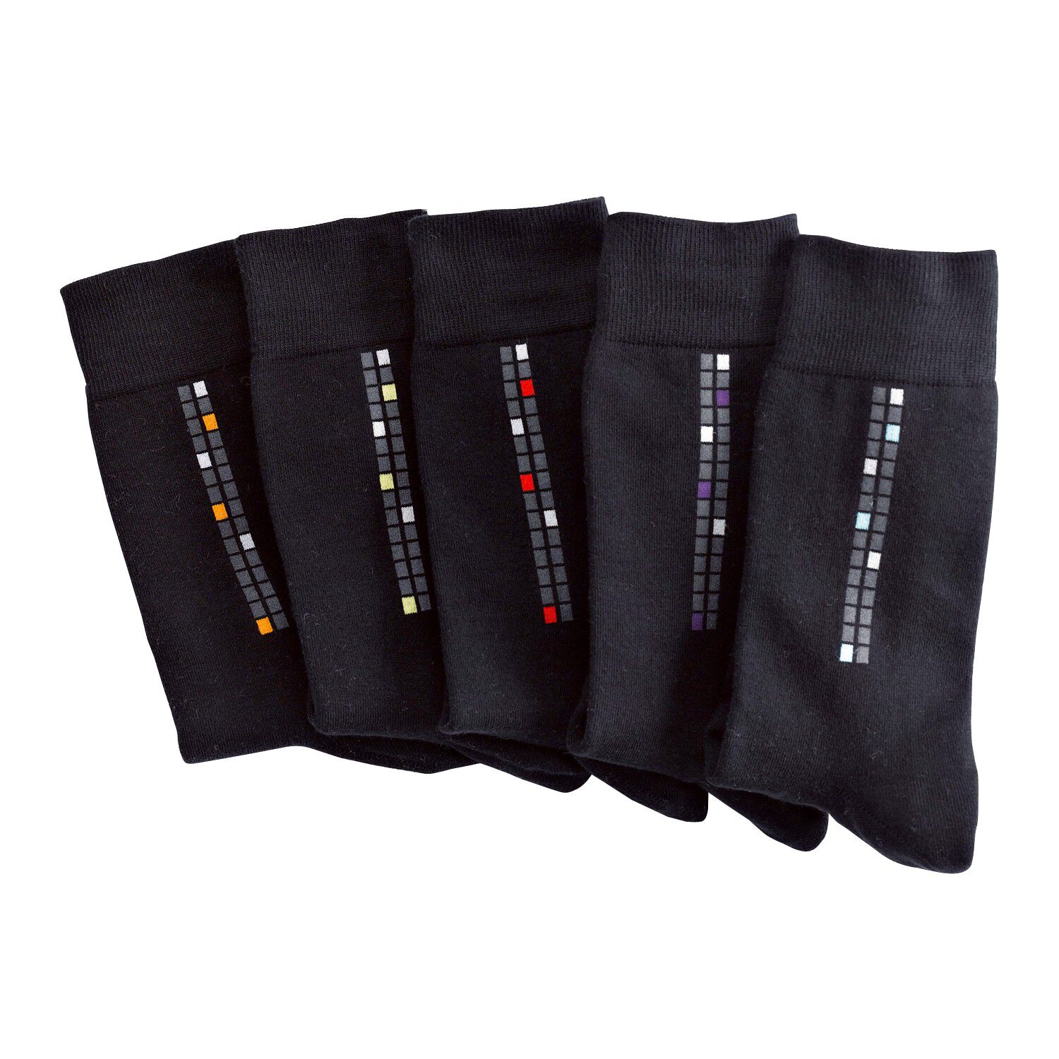 Mi-chaussettes motif carreaux