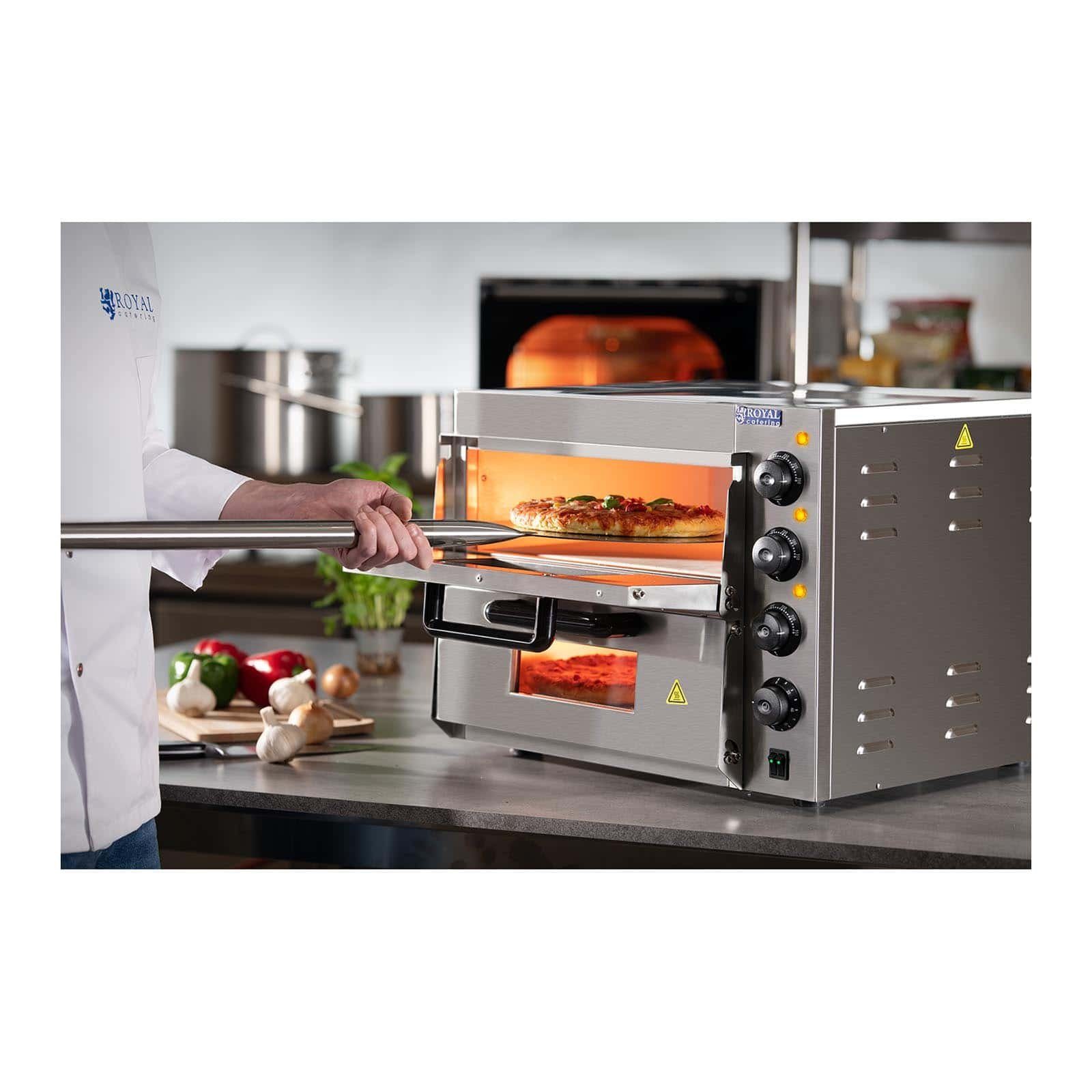 Royal Catering Pizzaofen PIEC DO PIZZY - Pizzaofen - Hochtemperatur-Edelstahl-Pizzabäcker