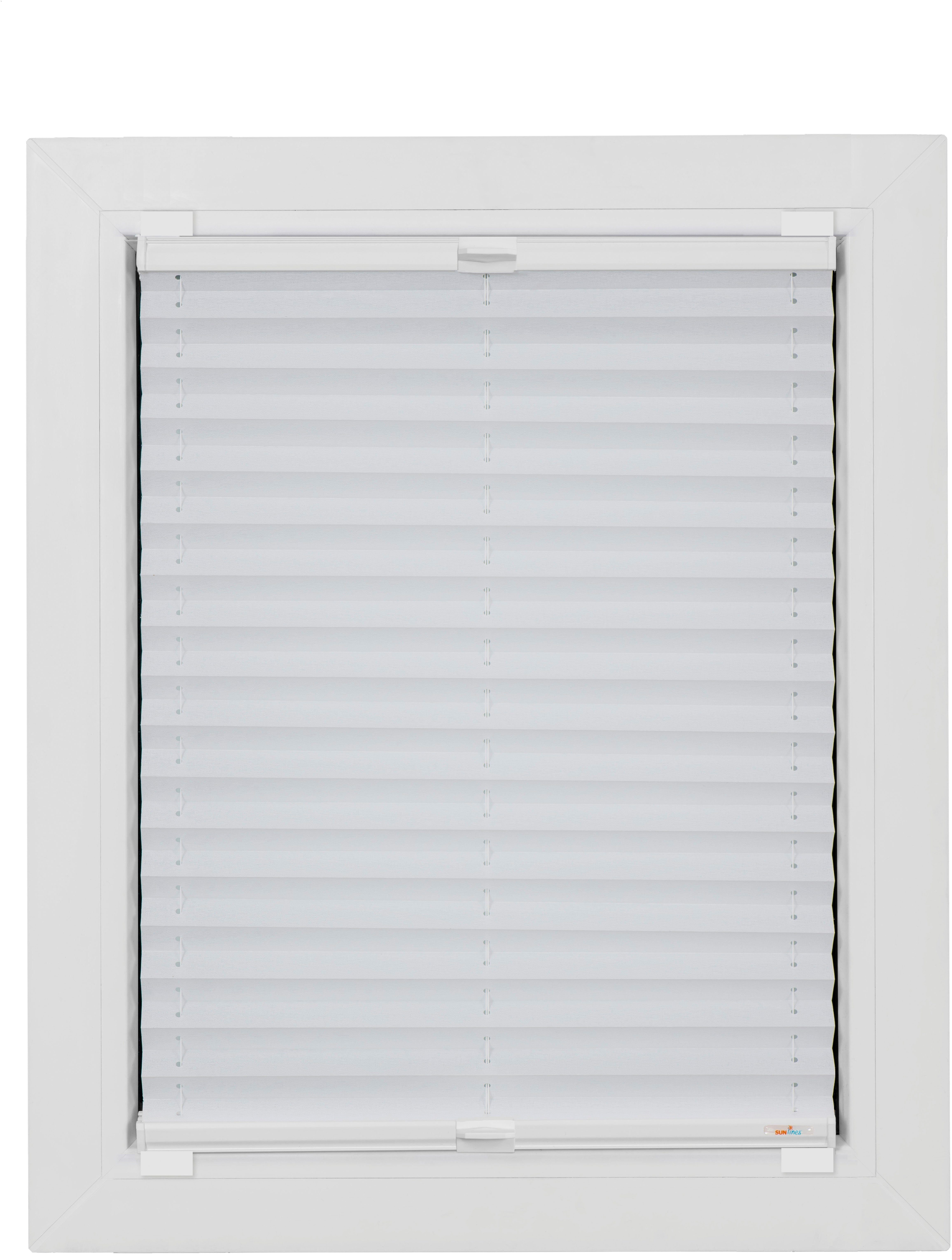 Klebe-Plissee One Size Style Crepe, sunlines, blickdicht, ohne Bohren, verspannt, Haftfix
