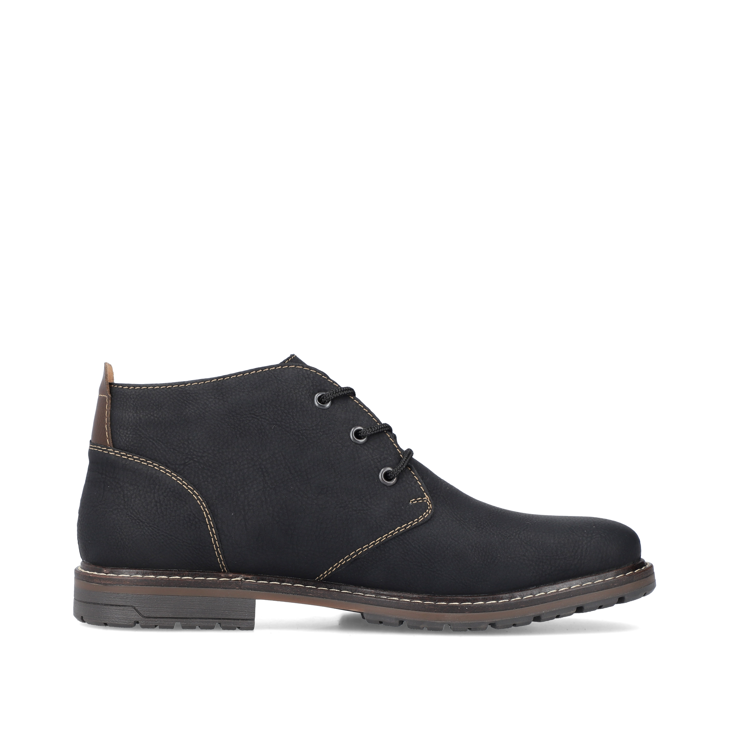 Rieker Herren Schnürschuhe asphaltschwarz