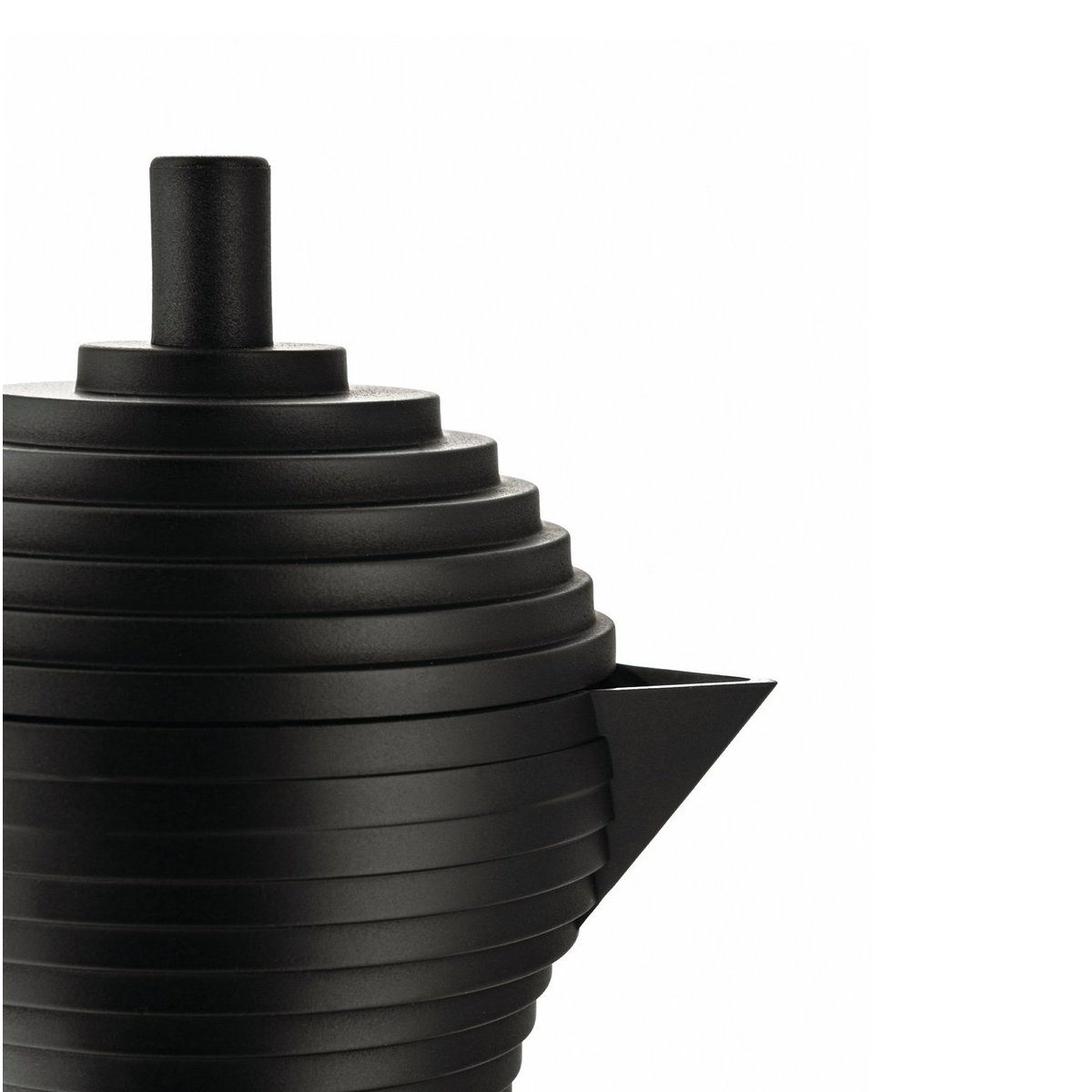 Alessi Espressokocher Espressokocher PULCINA 30 cl, matt anthrazit, 0.3l Kaffeekanne, Nicht für Induktion geeignet