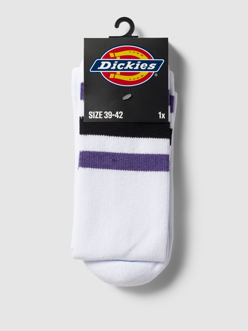 Socken mit Kontraststreifen Modell 'LUTAK' in violett