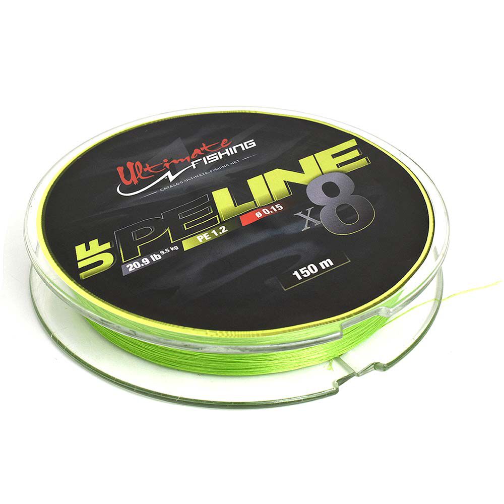 Ultimate Fishing UF PE LINE X8 CHARTREUSE gevlochten lijn 150m