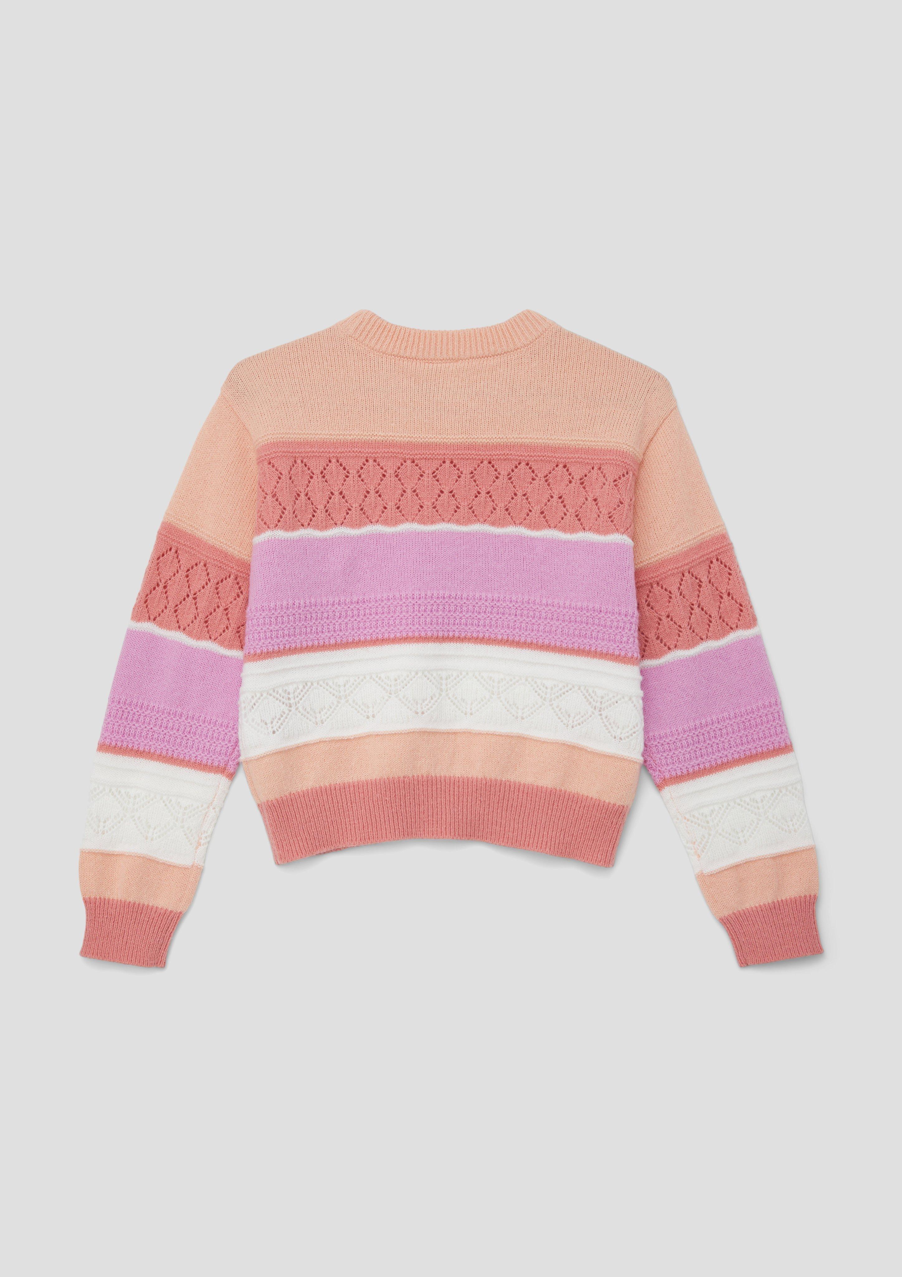 Strickpullover mit Ajourmuster  2140224-44X1