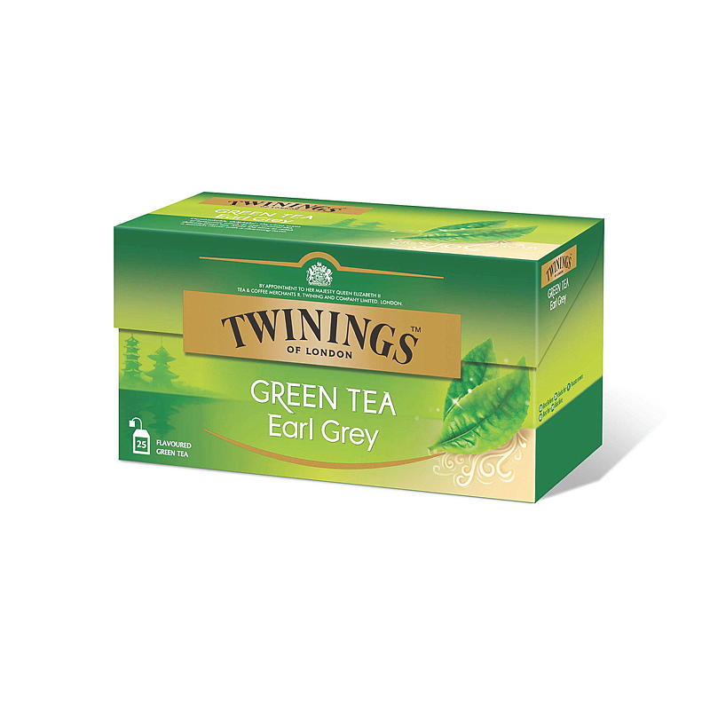 Twinings Earl Grey grønn te 25 poser, Twinings