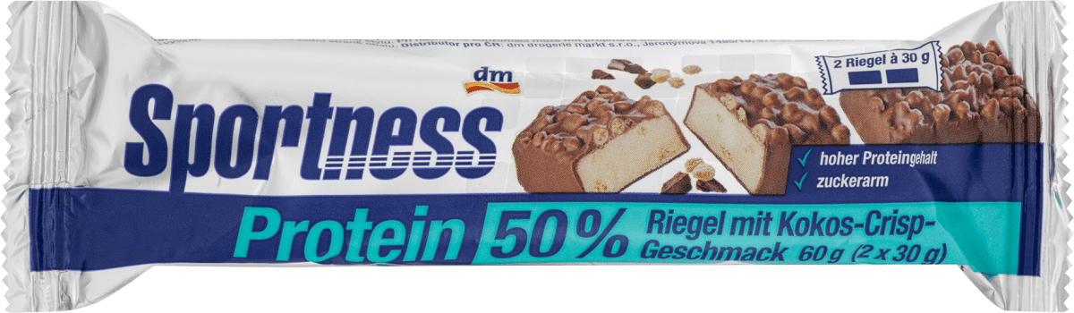 Proteinriegel 50%, Kokos Crisp Geschmack, 60 g