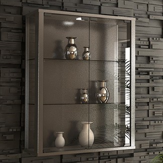 VCM Sammelvitrine Udina mit Beleuchtung Buche