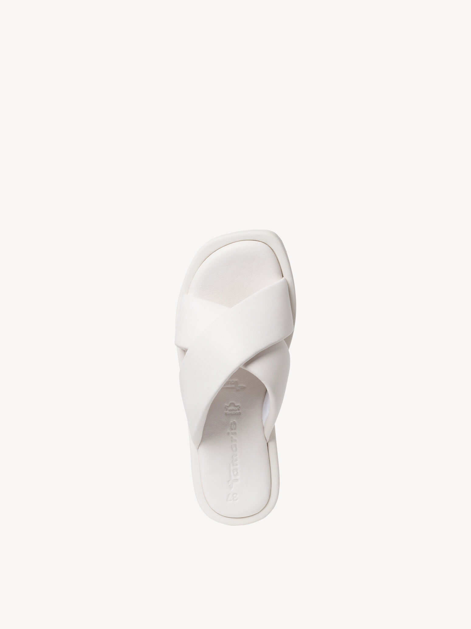 Mule en cuir - blanc