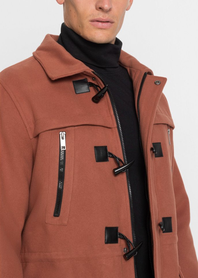 Duffle-Jacke in Wolloptik