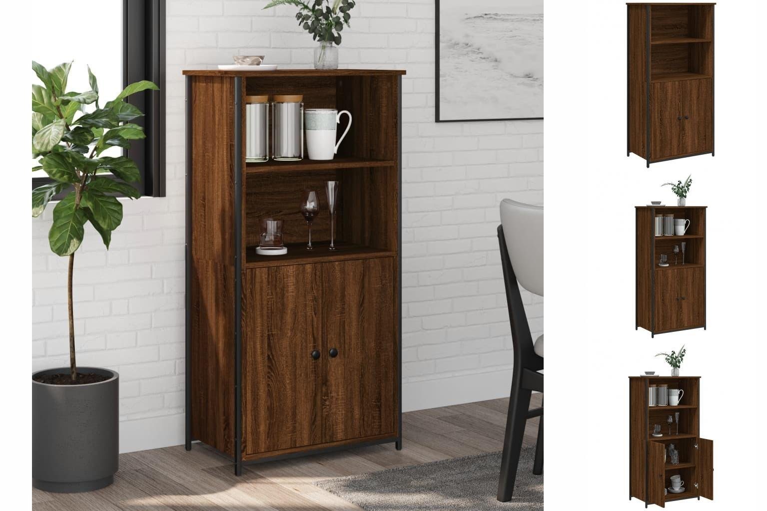 vidaXL Anrichte Highboard Braun Eichen-Optik 62x36x121,5 cm Holzwerkstoff