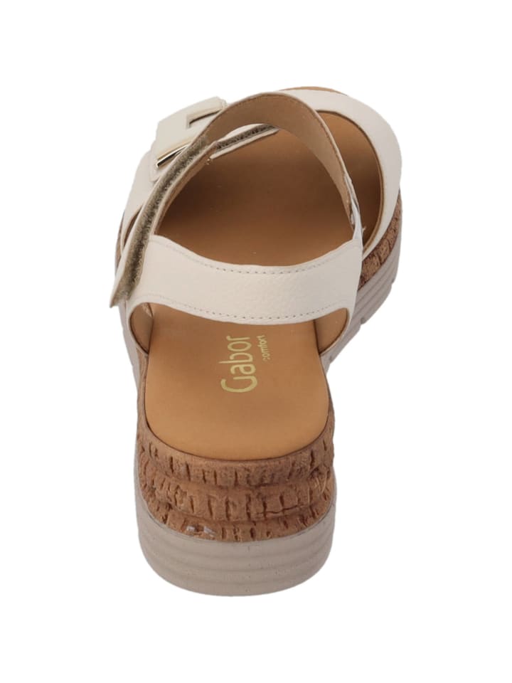 Gabor Comfort Keilsandaletten in creme (uni gold) günstig kaufen