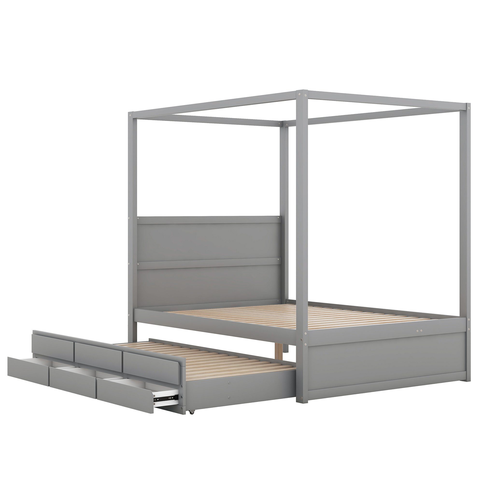 HAUSS SPLOE Himmelbett Himmelbett Kinderbett Holzbett Bettgestell Doppelbett