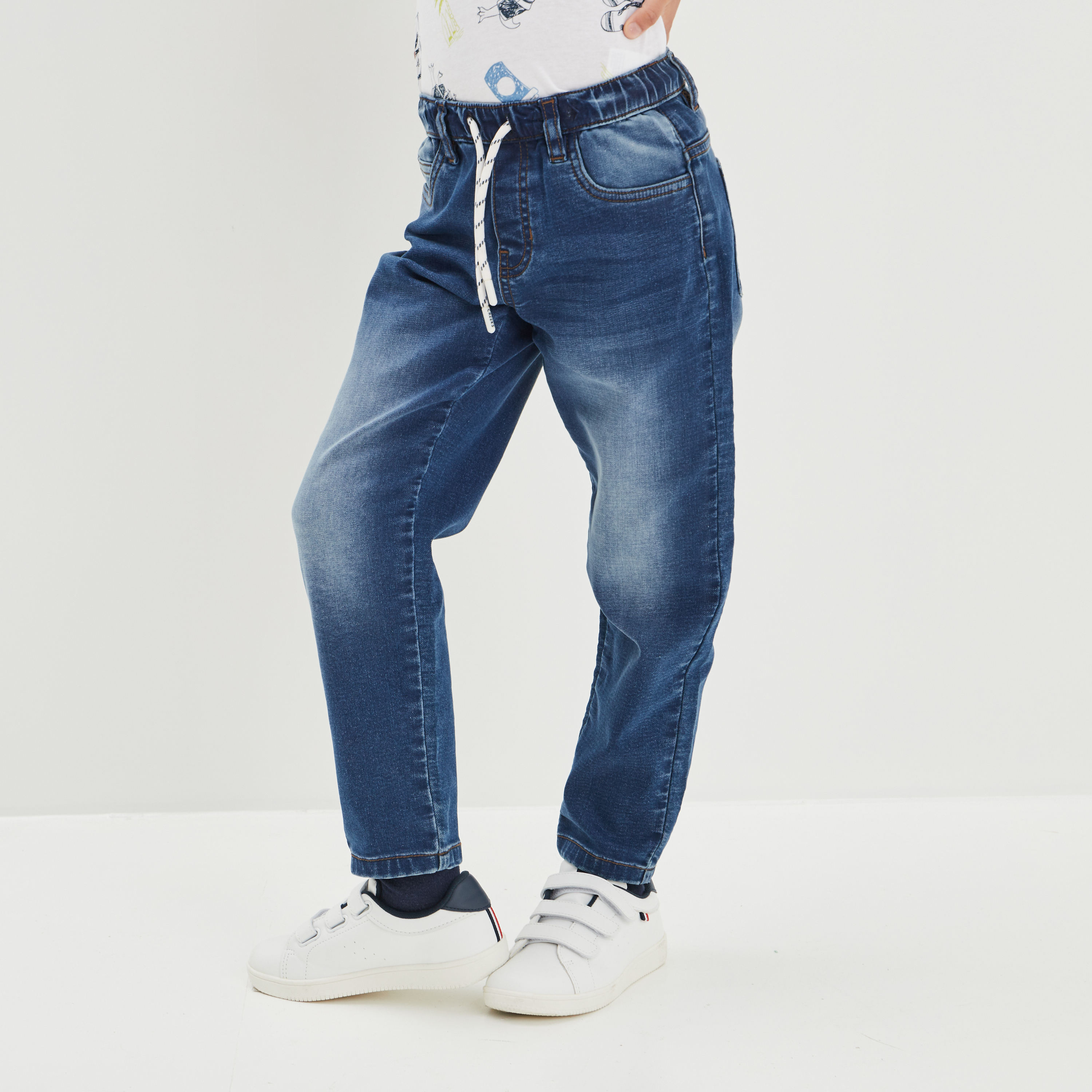 Jeans jogger Creeks denim stone garçon | La Halle