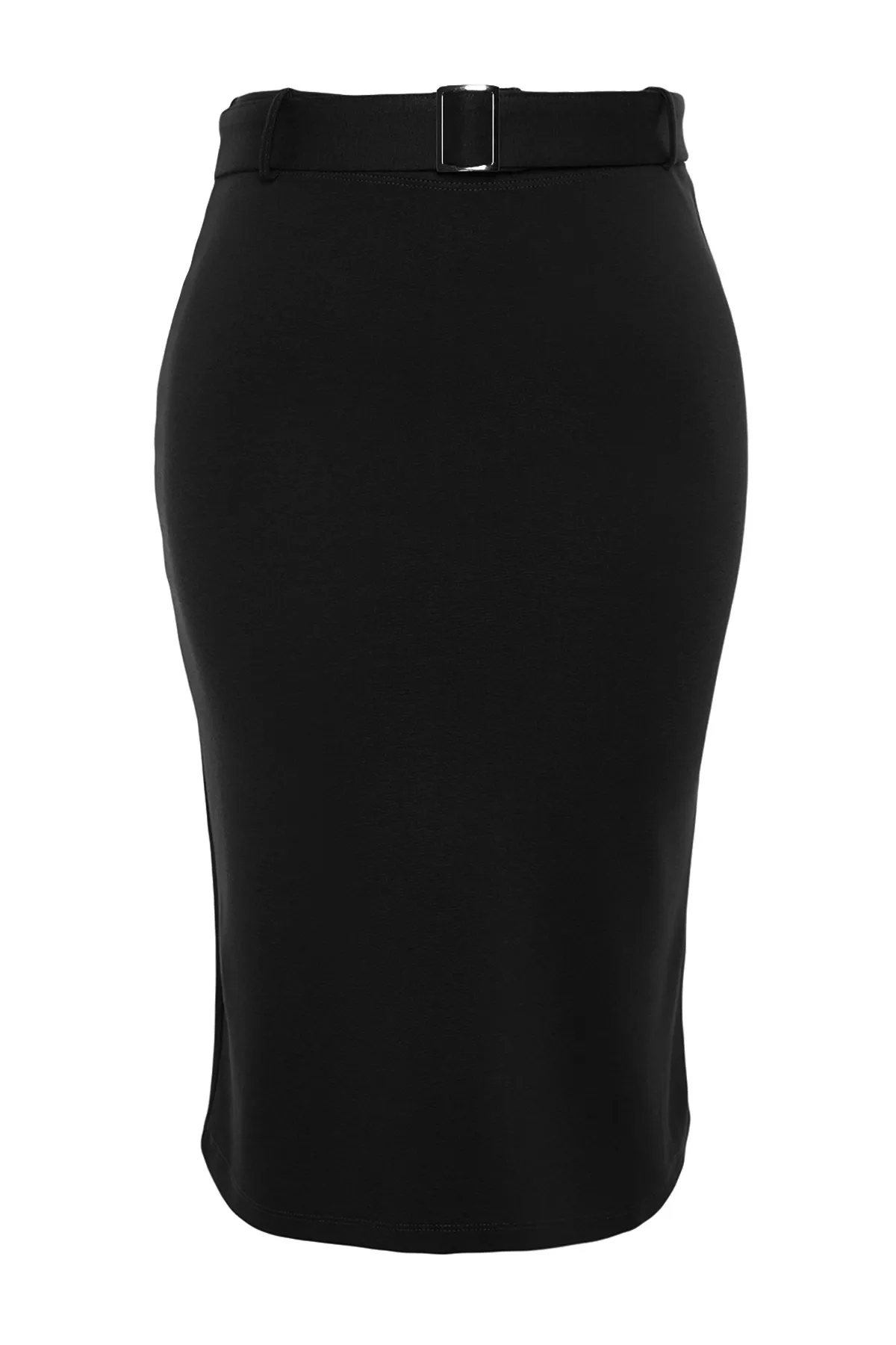 Trendyol Curve  Schwarzer Bleistift-Strickrock TBBAW24AZ00040