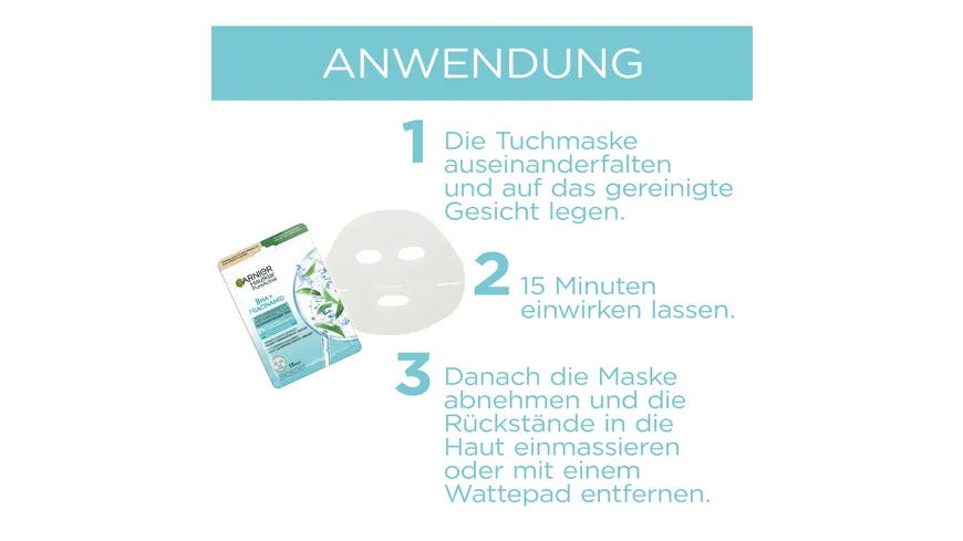 Garnier Skin Aktive Hautklar Tuchmaske Teebaumöl
