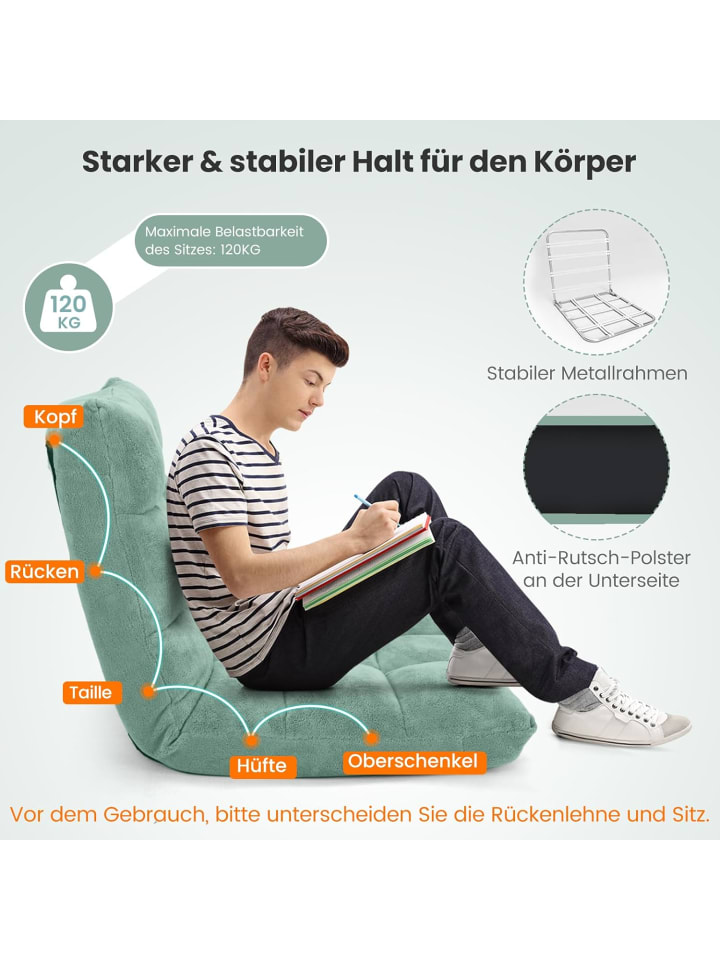 COSTWAY Bodenstuhl in Grün günstig kaufen onesize