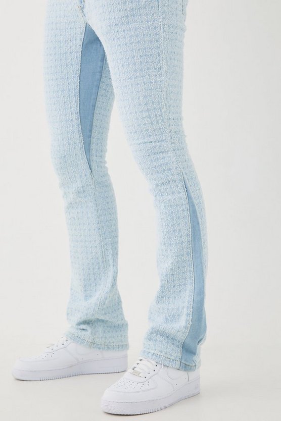 Zerrissene Slim-Fit Cargo-Jeans