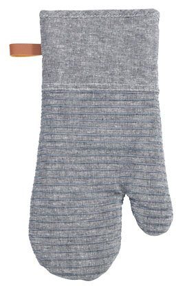 WENKO Topfhandschuhe Ada Stripes, (Set, 2-tlg), mit Baumwollinnenseite, 1 Paar, grau