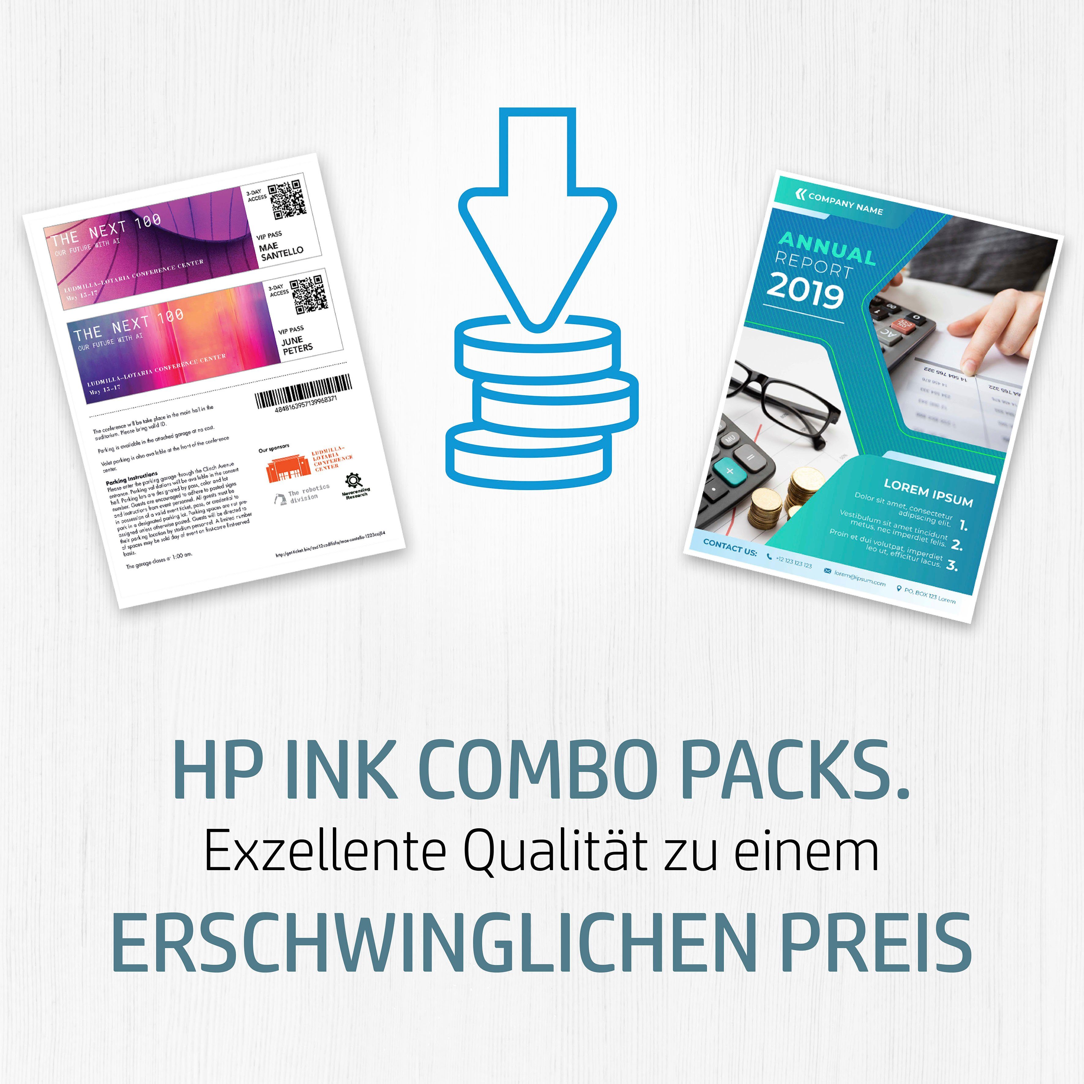 HP 903 4er-Pack Nachfülltinte (für HP, x, Instant Ink)