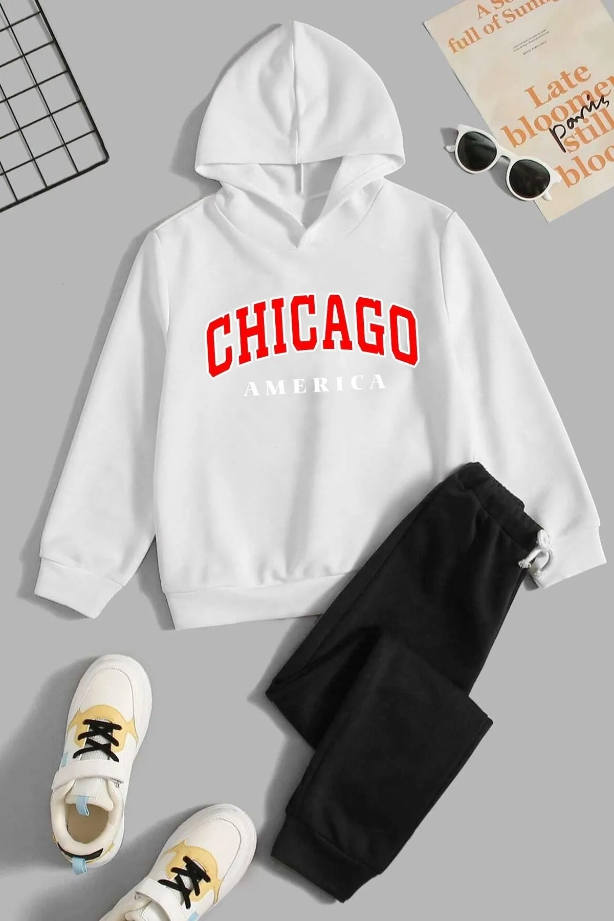 uyguntarz  Chicago-Trainingsanzug-Set für Kinder